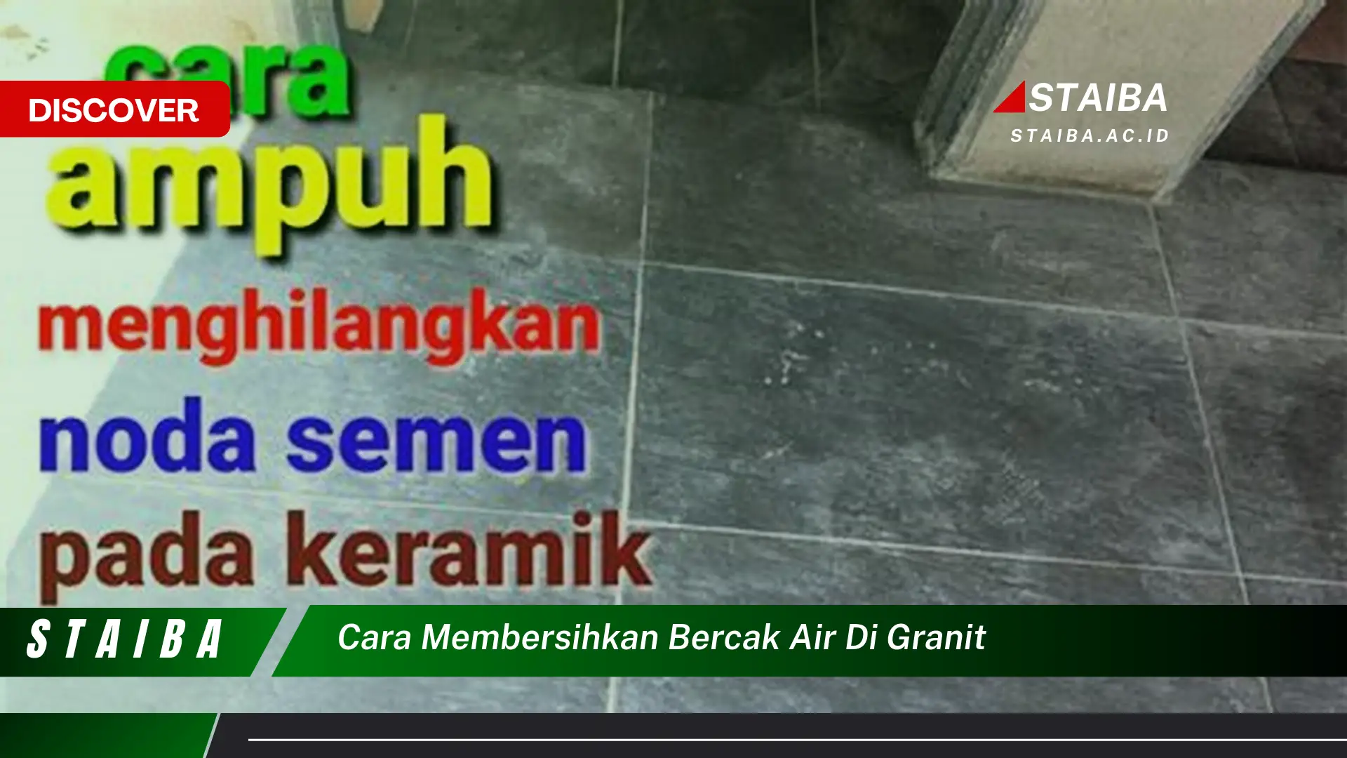 cara membersihkan bercak air di granit