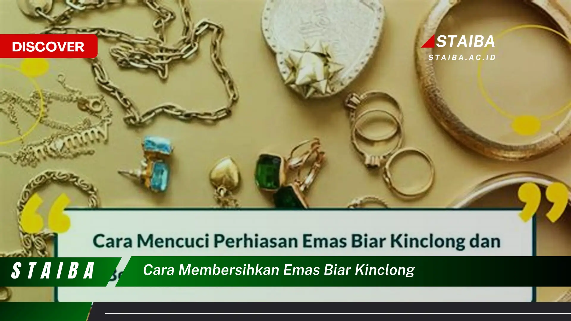 cara membersihkan emas biar kinclong