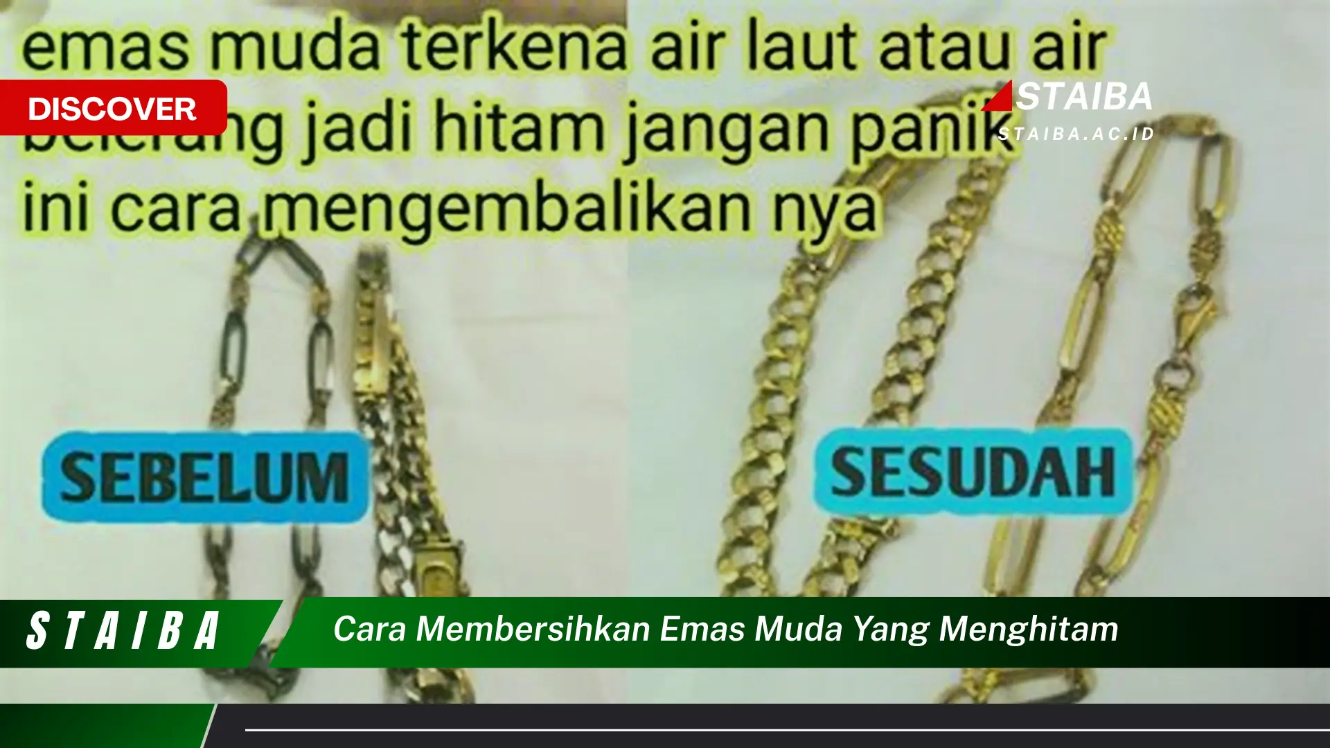 cara membersihkan emas muda yang menghitam