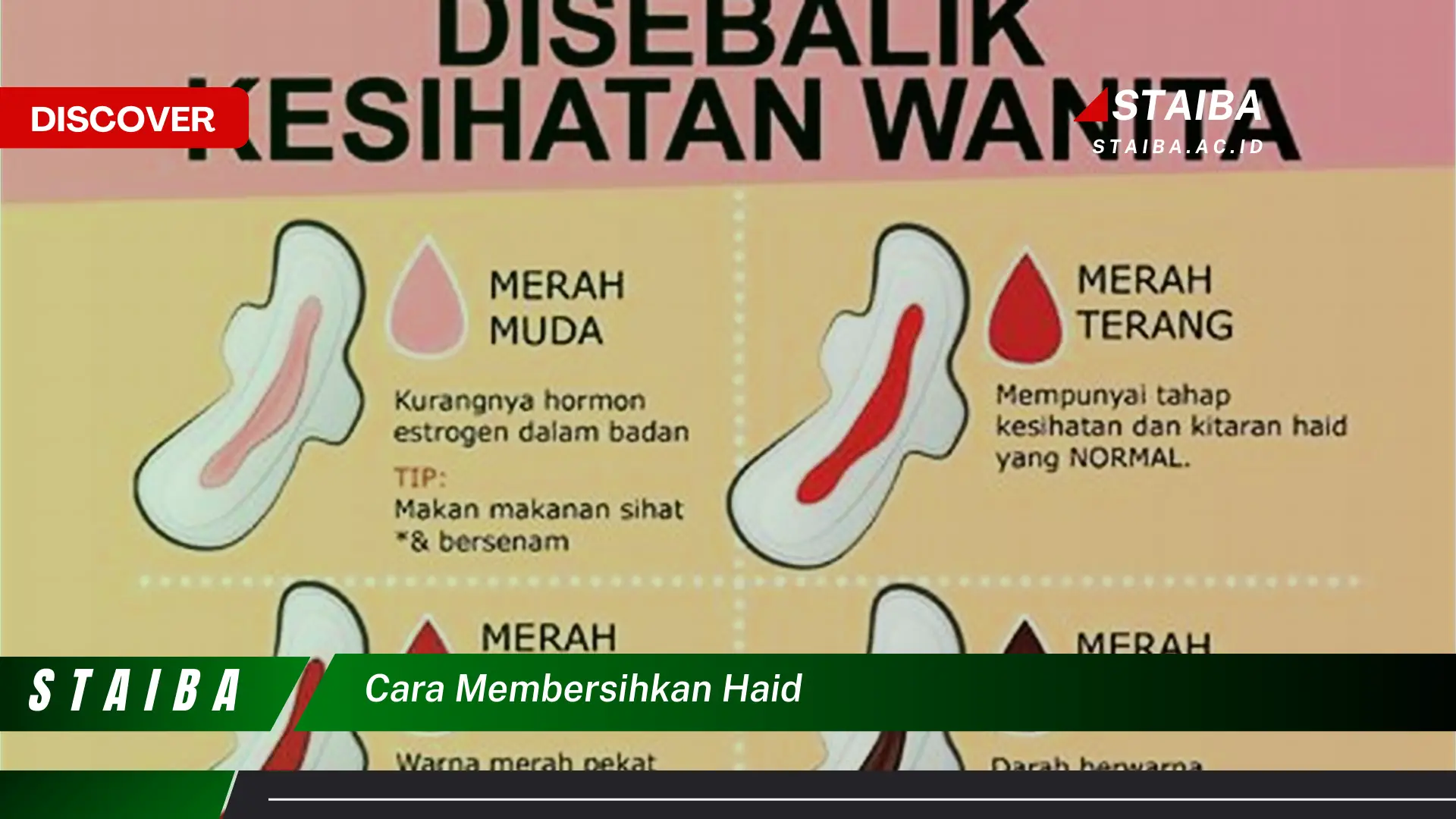 cara membersihkan haid