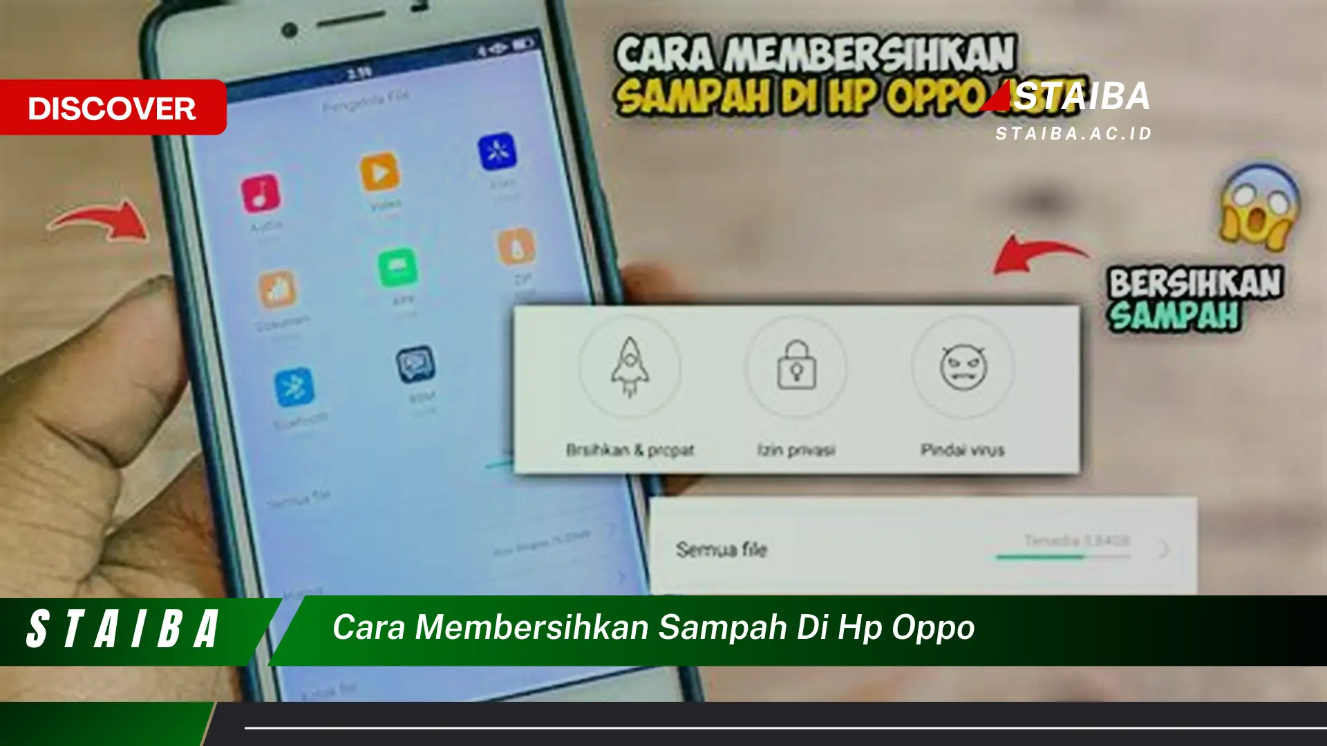 cara membersihkan sampah di hp oppo