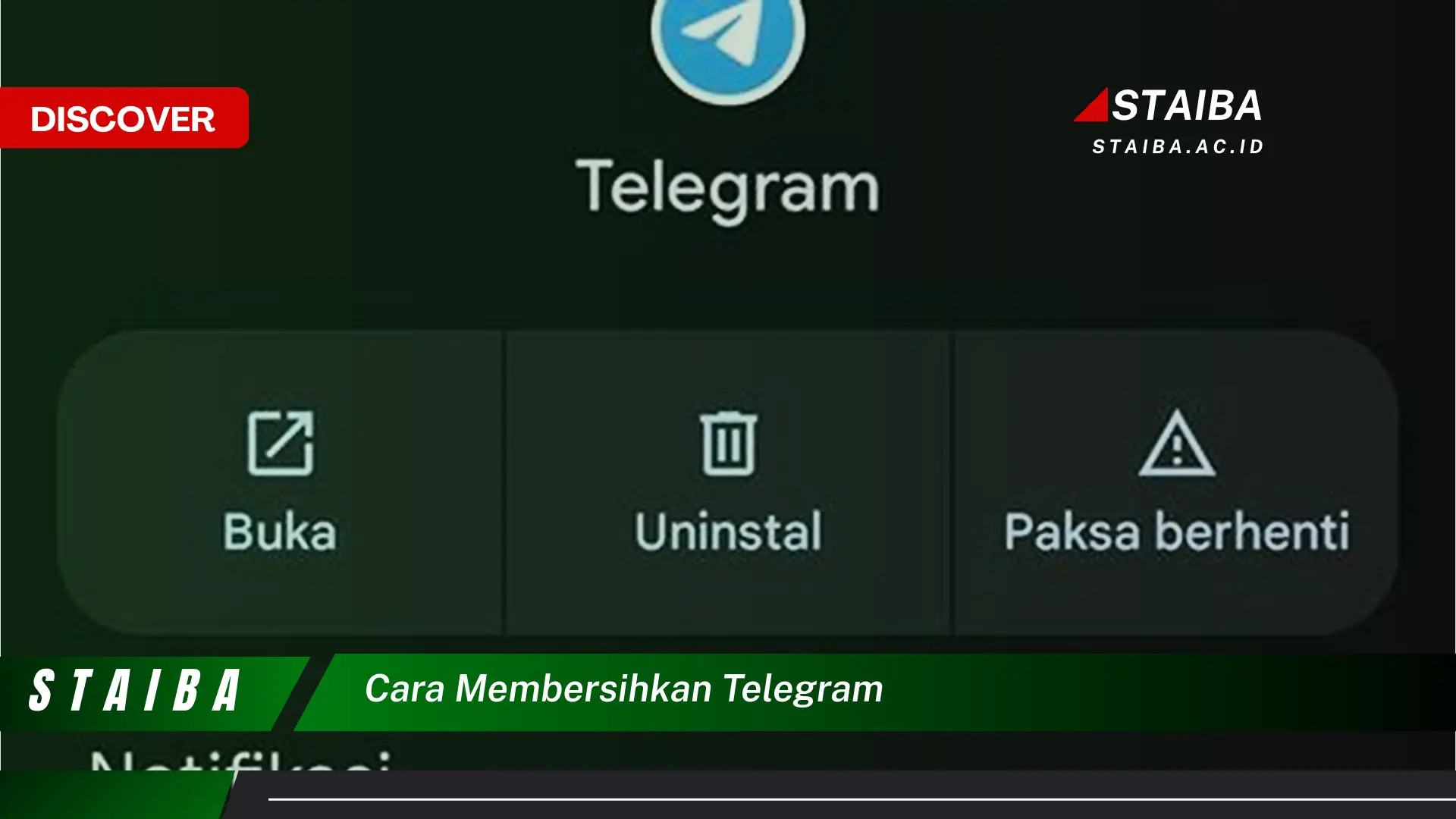 cara membersihkan telegram