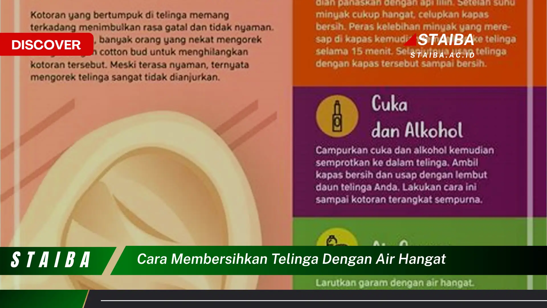 cara membersihkan telinga dengan air hangat