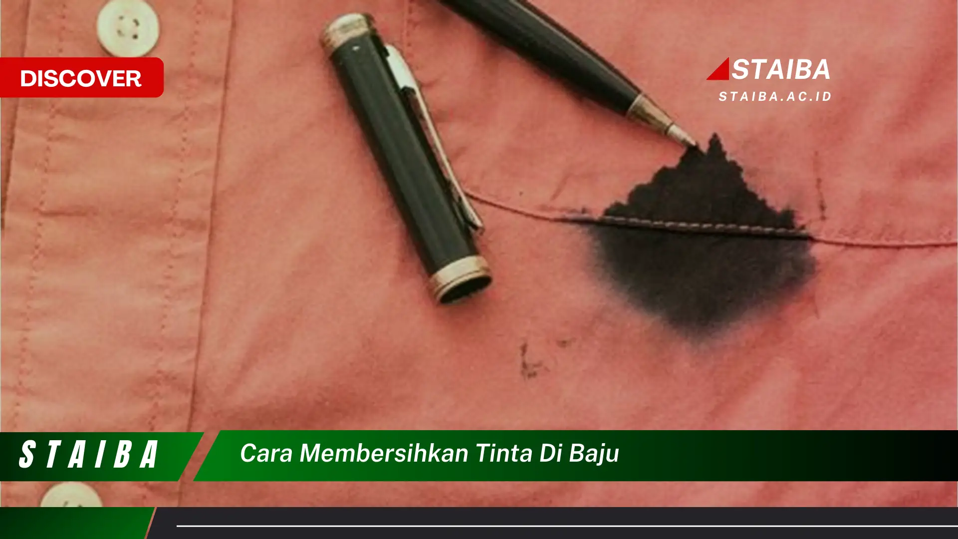 cara membersihkan tinta di baju