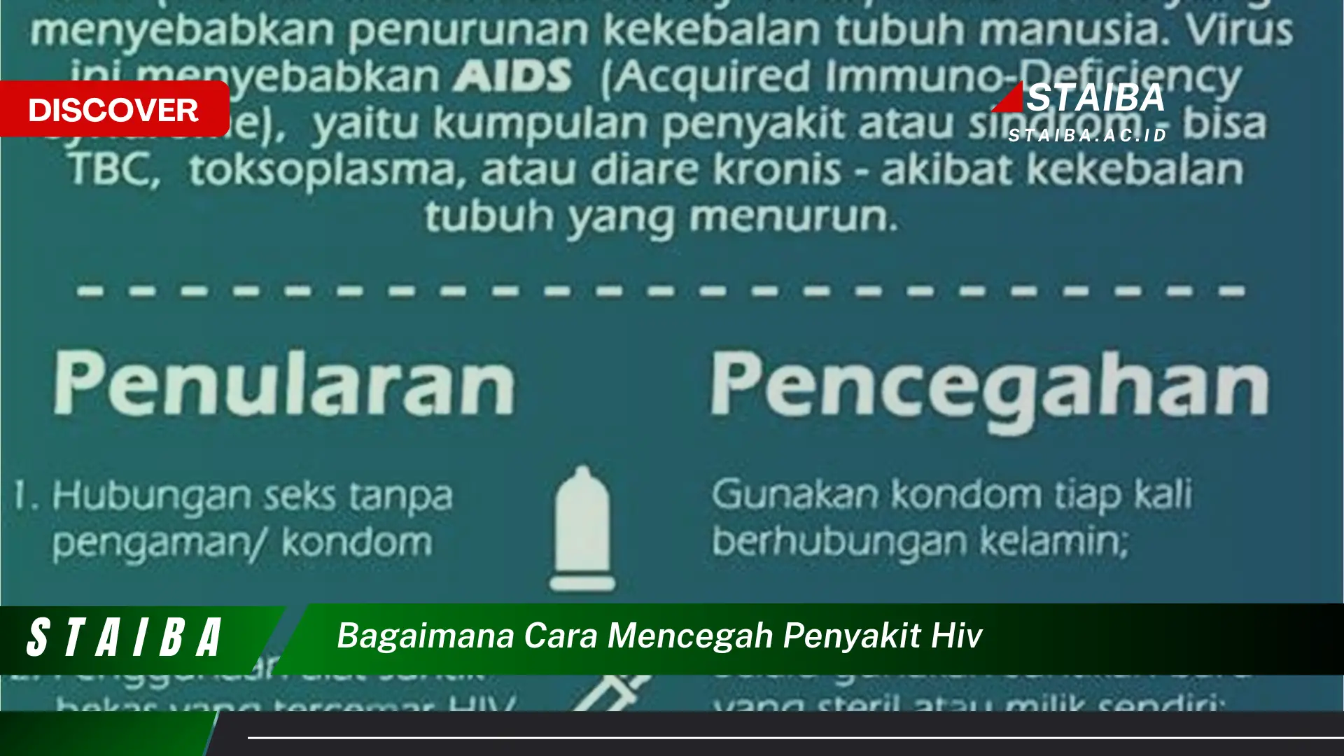 bagaimana cara mencegah penyakit hiv