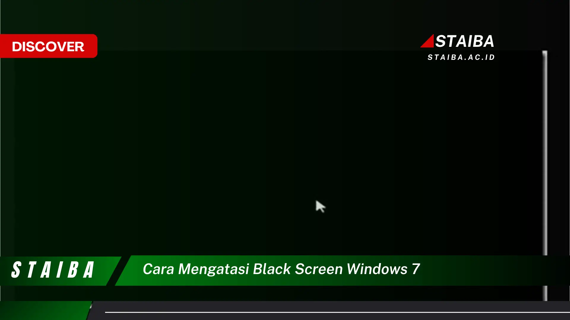 cara mengatasi black screen windows 7