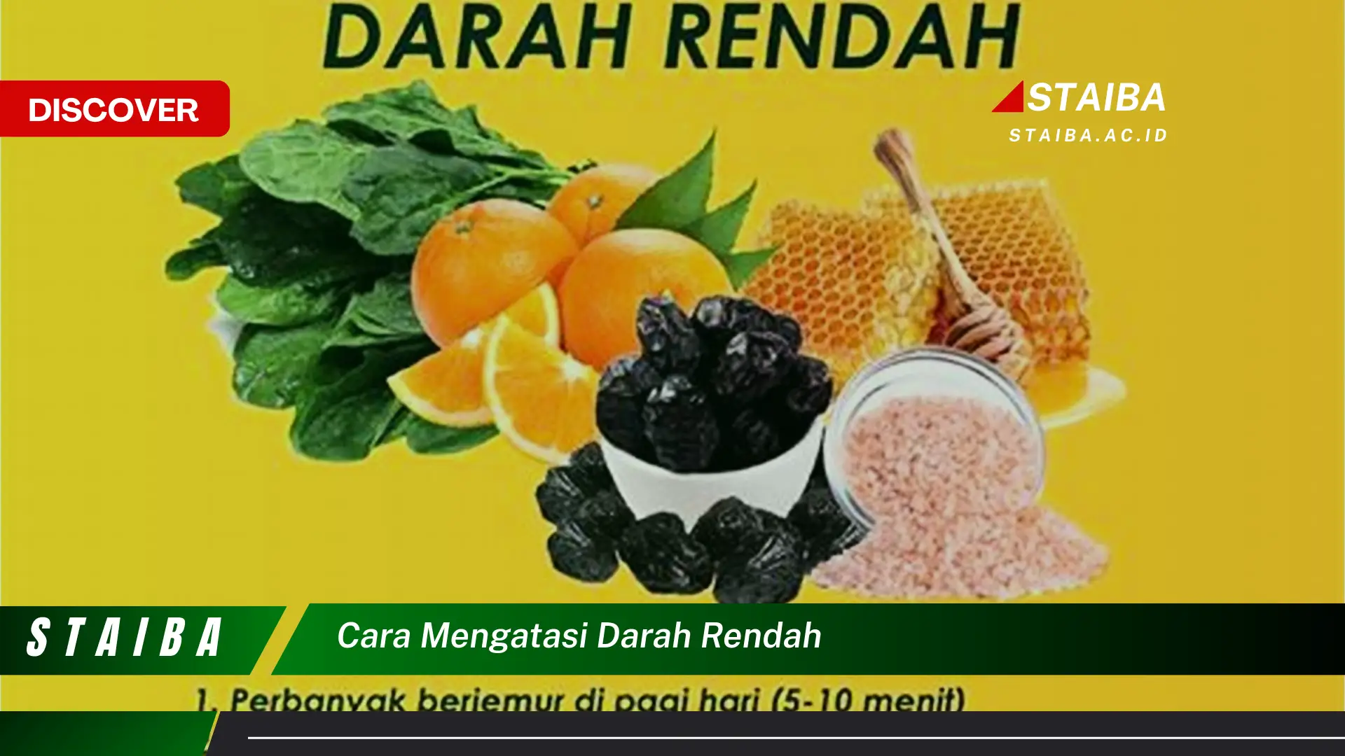 cara mengatasi darah rendah