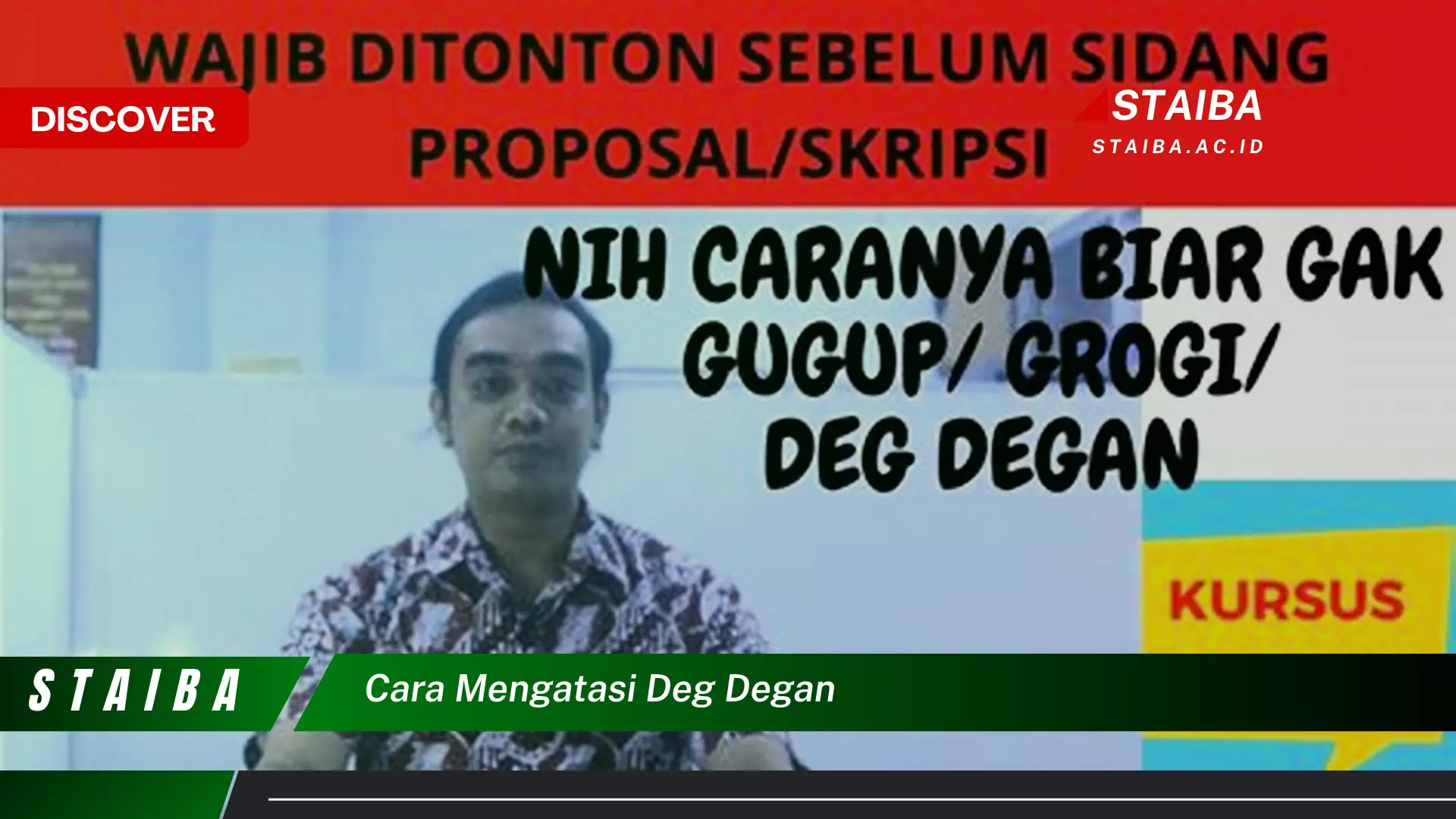 cara mengatasi deg degan