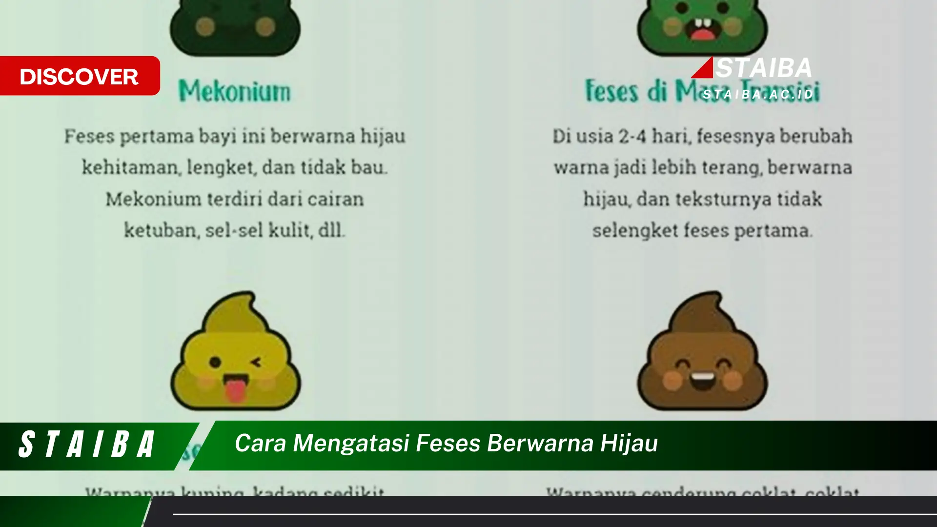 cara mengatasi feses berwarna hijau