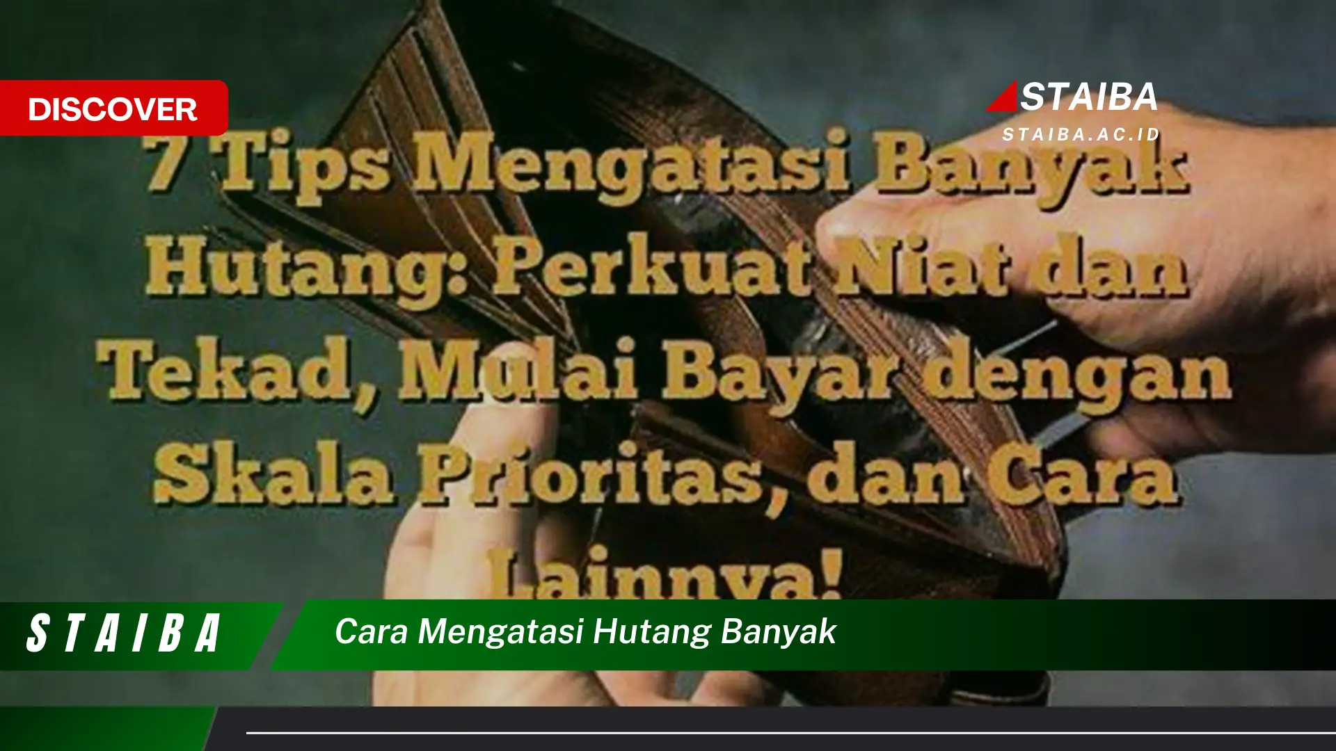 cara mengatasi hutang banyak