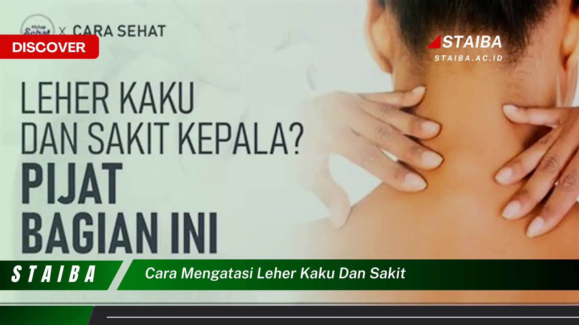 cara mengatasi leher kaku dan sakit