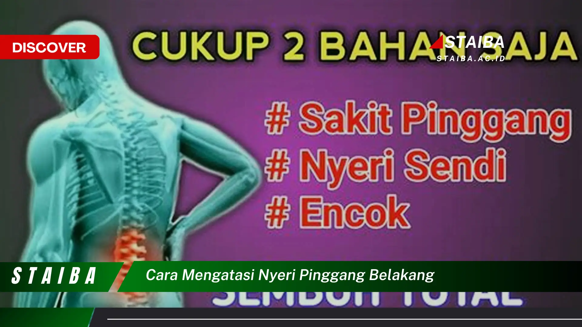 cara mengatasi nyeri pinggang belakang