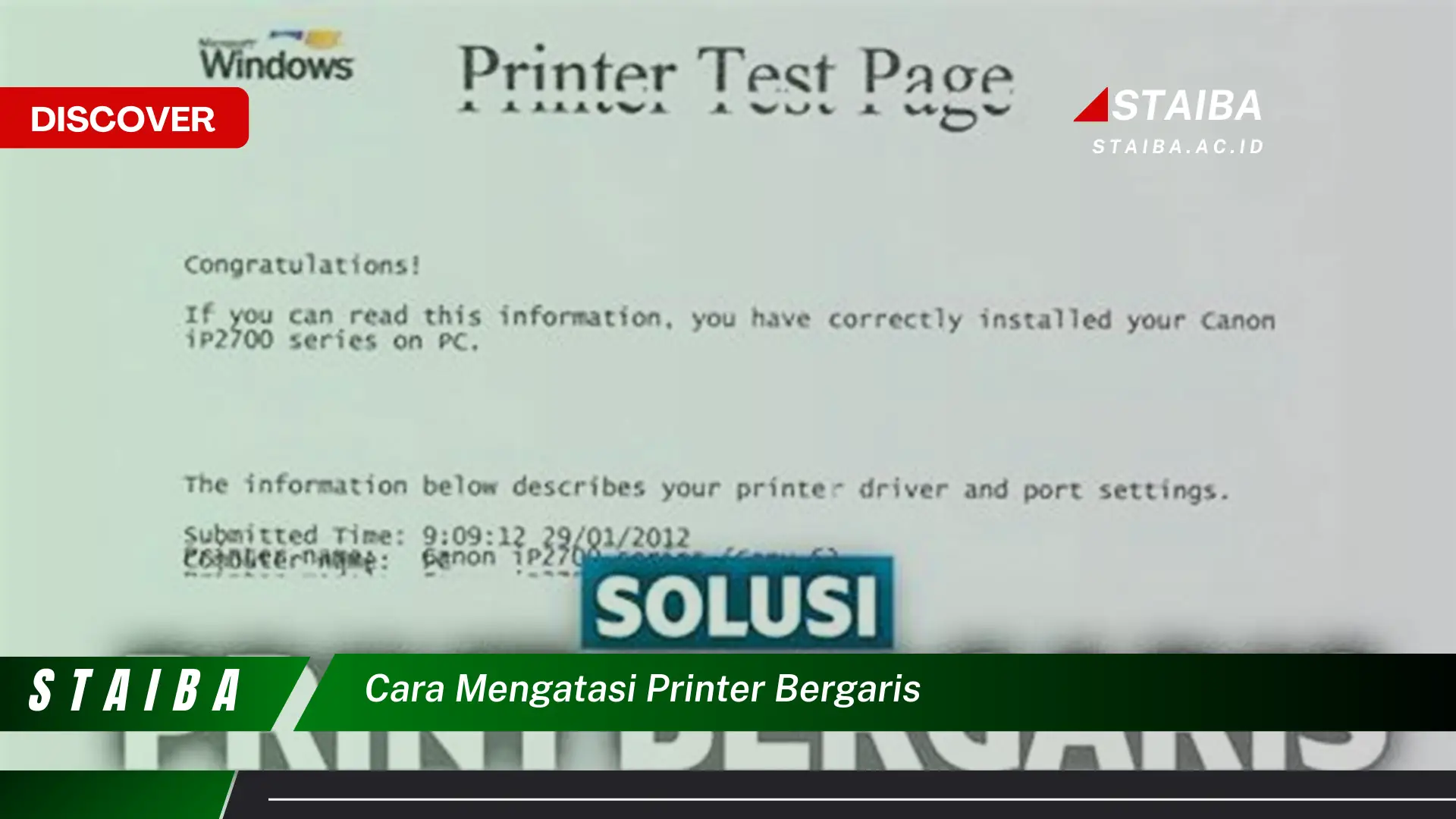 cara mengatasi printer bergaris