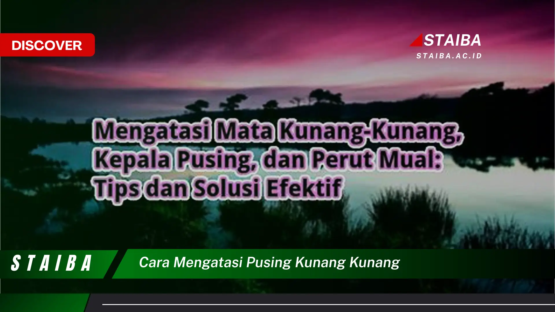 cara mengatasi pusing kunang kunang