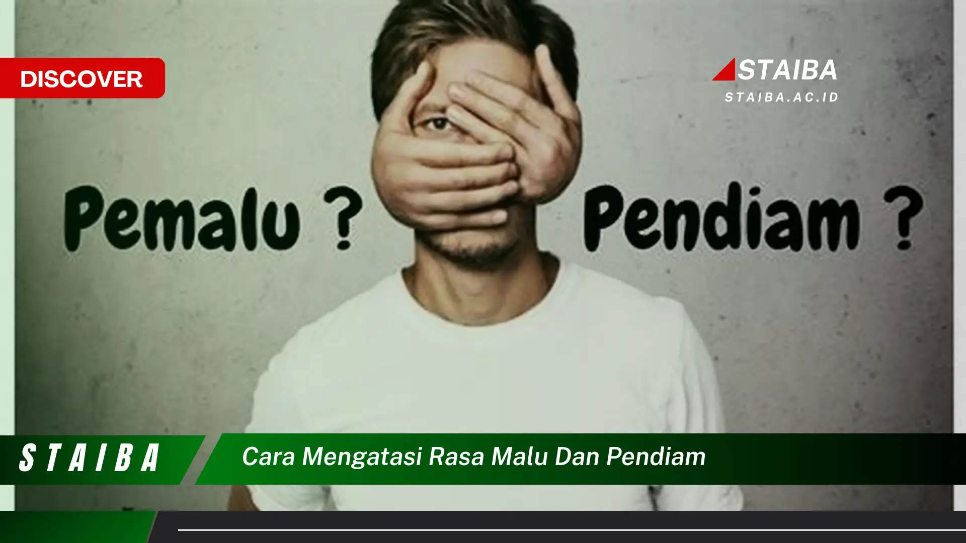 cara mengatasi rasa malu dan pendiam