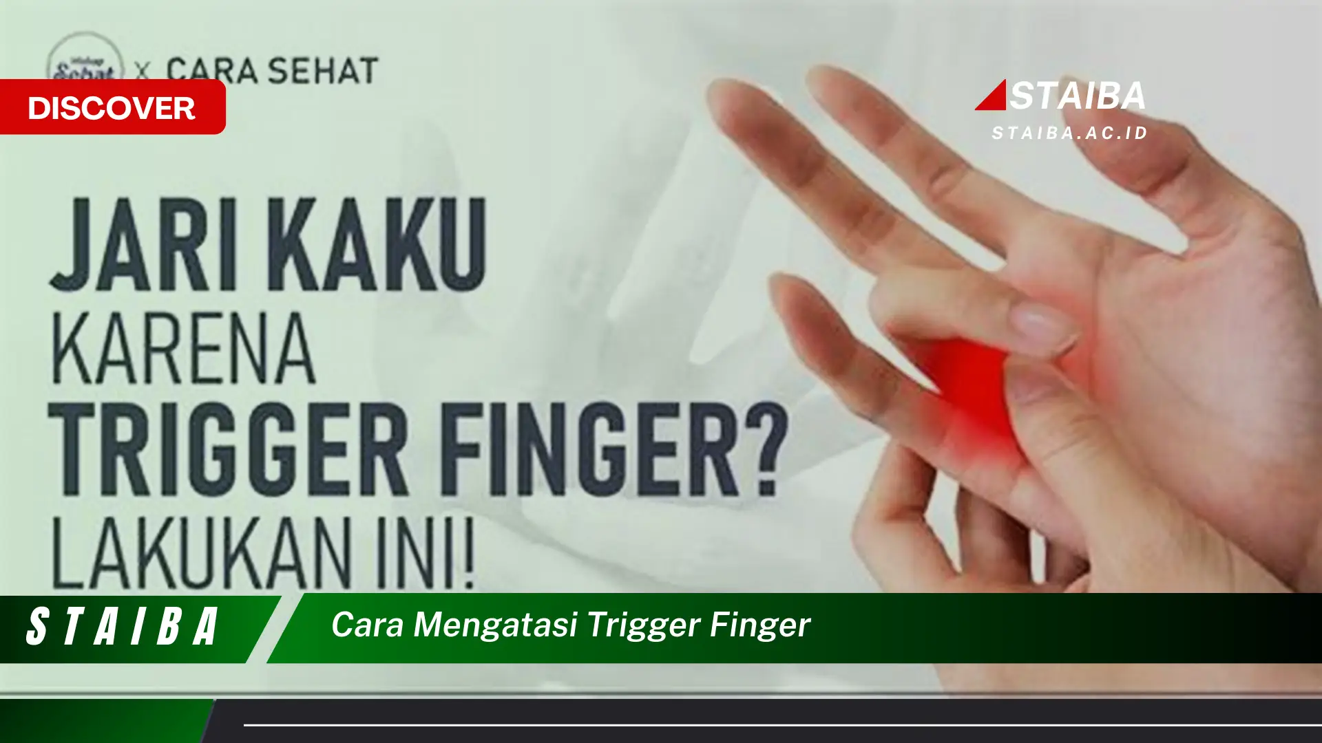 cara mengatasi trigger finger