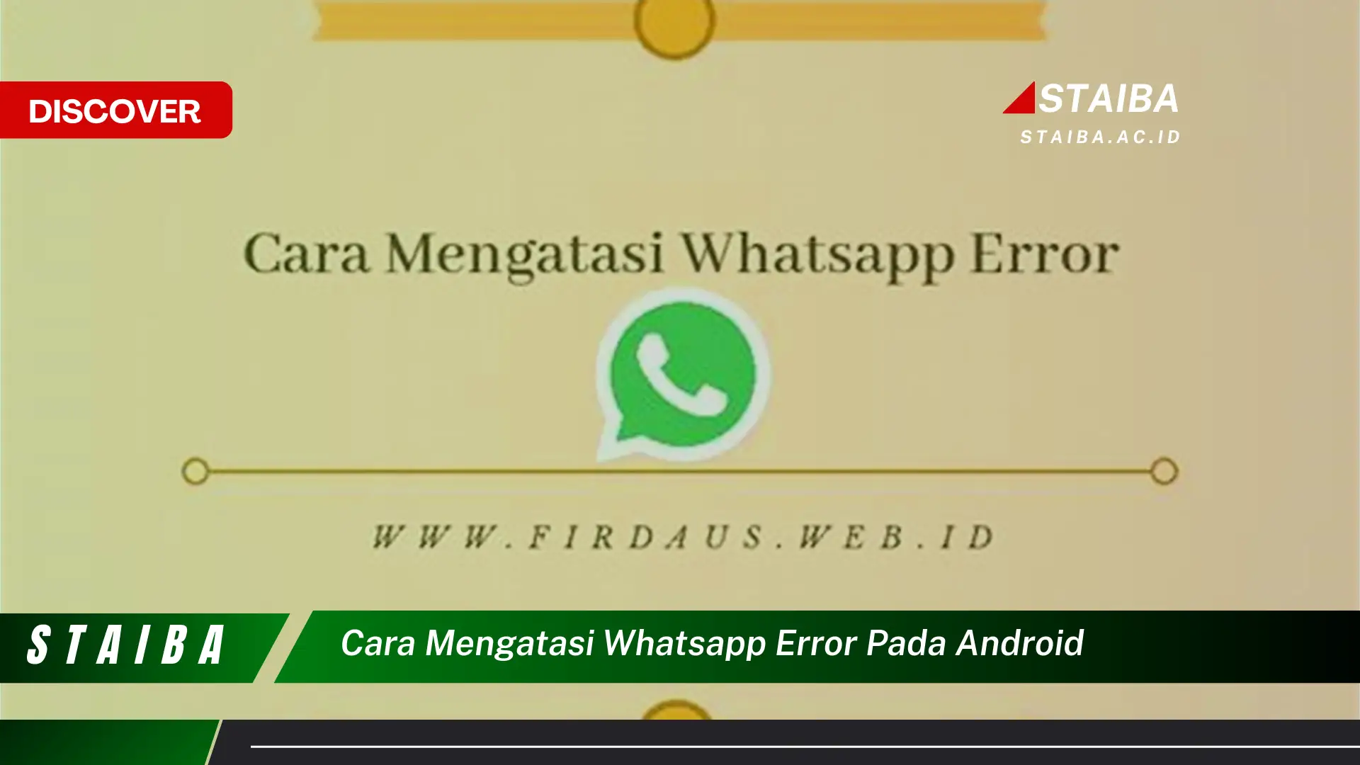 cara mengatasi whatsapp error pada android