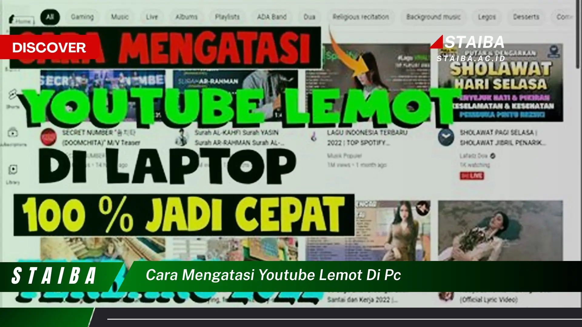 cara mengatasi youtube lemot di pc