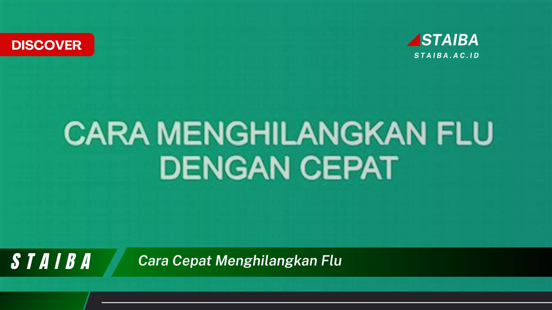 cara cepat menghilangkan flu