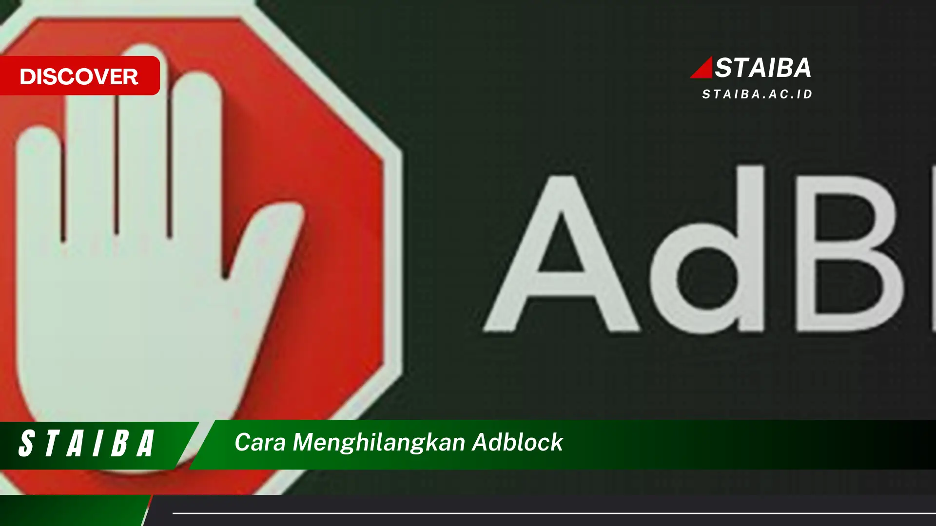 cara menghilangkan adblock