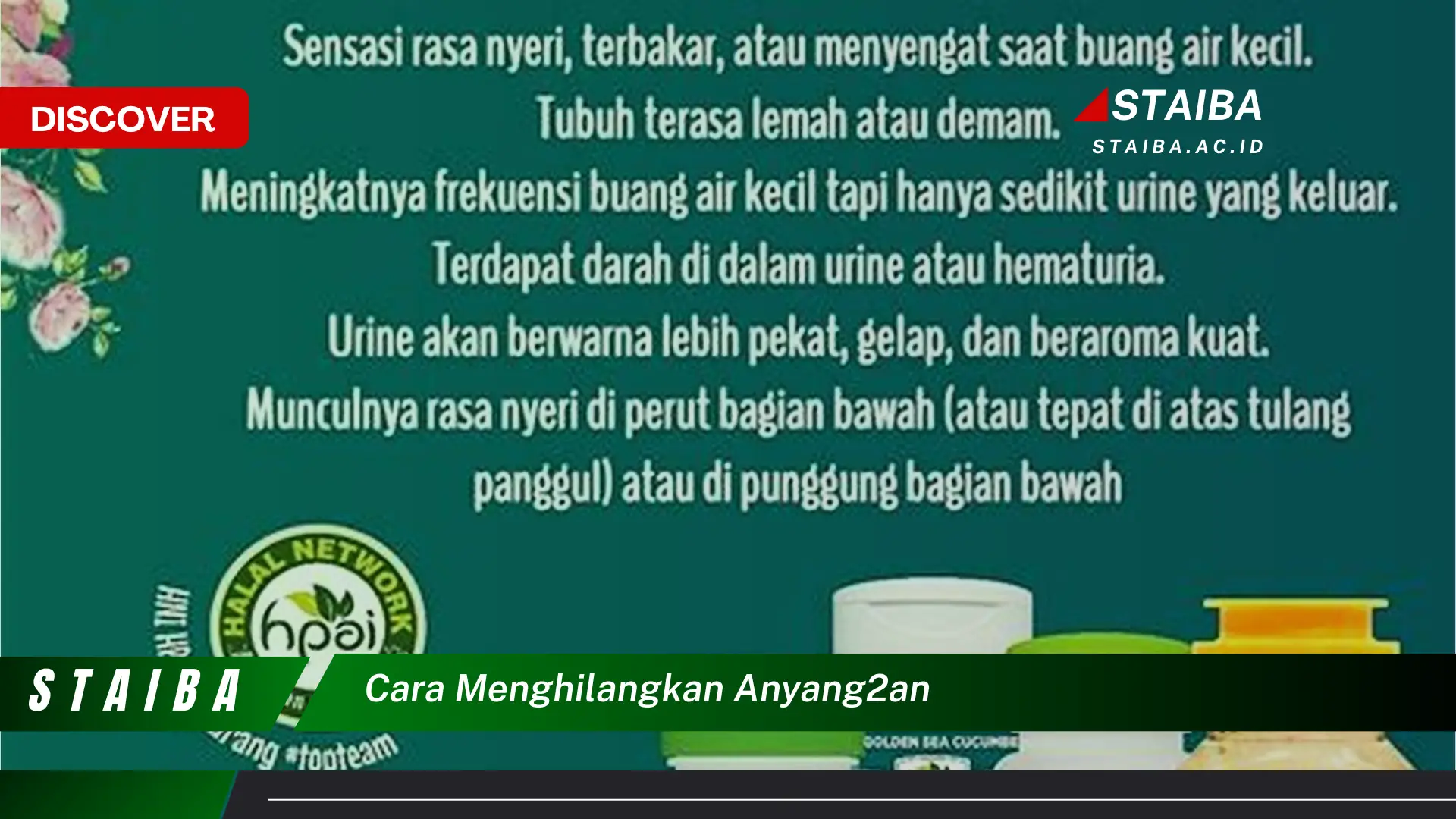 cara menghilangkan anyang2an