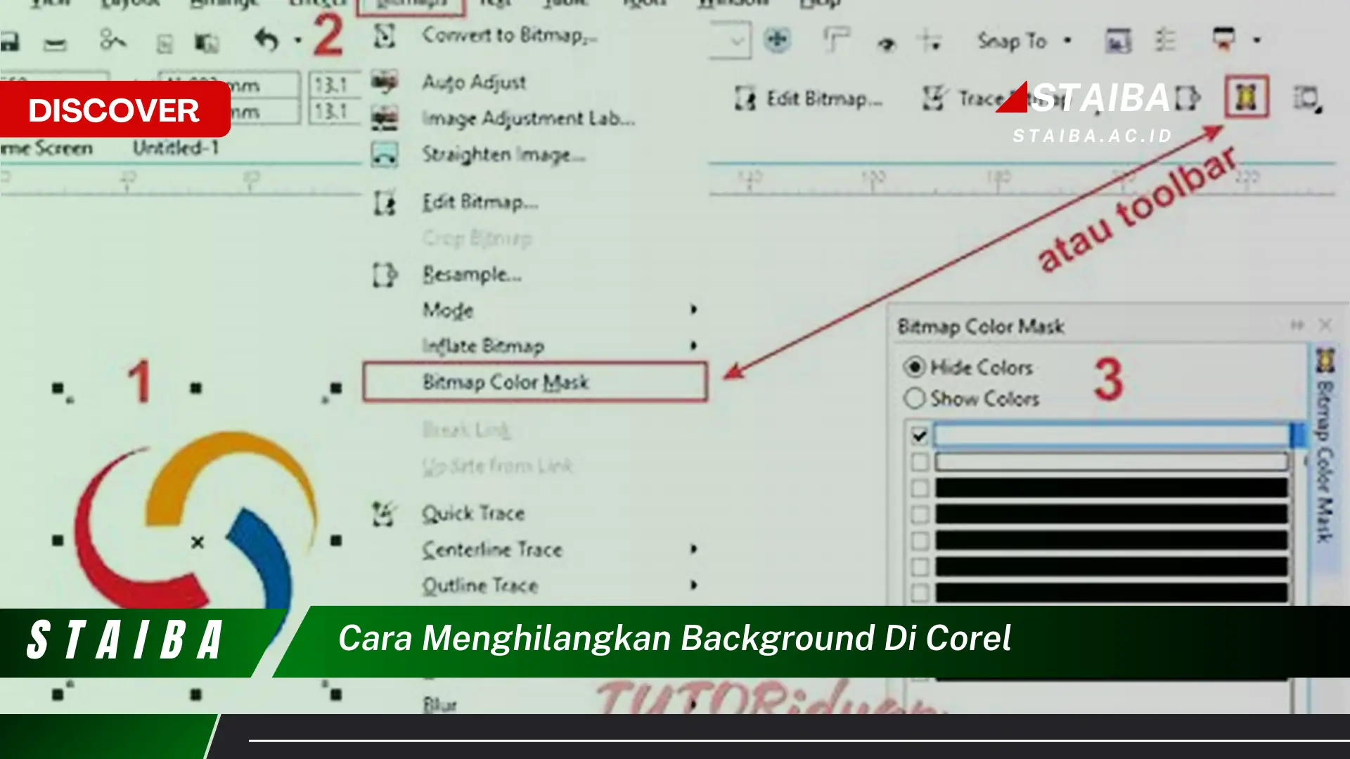 cara menghilangkan background di corel