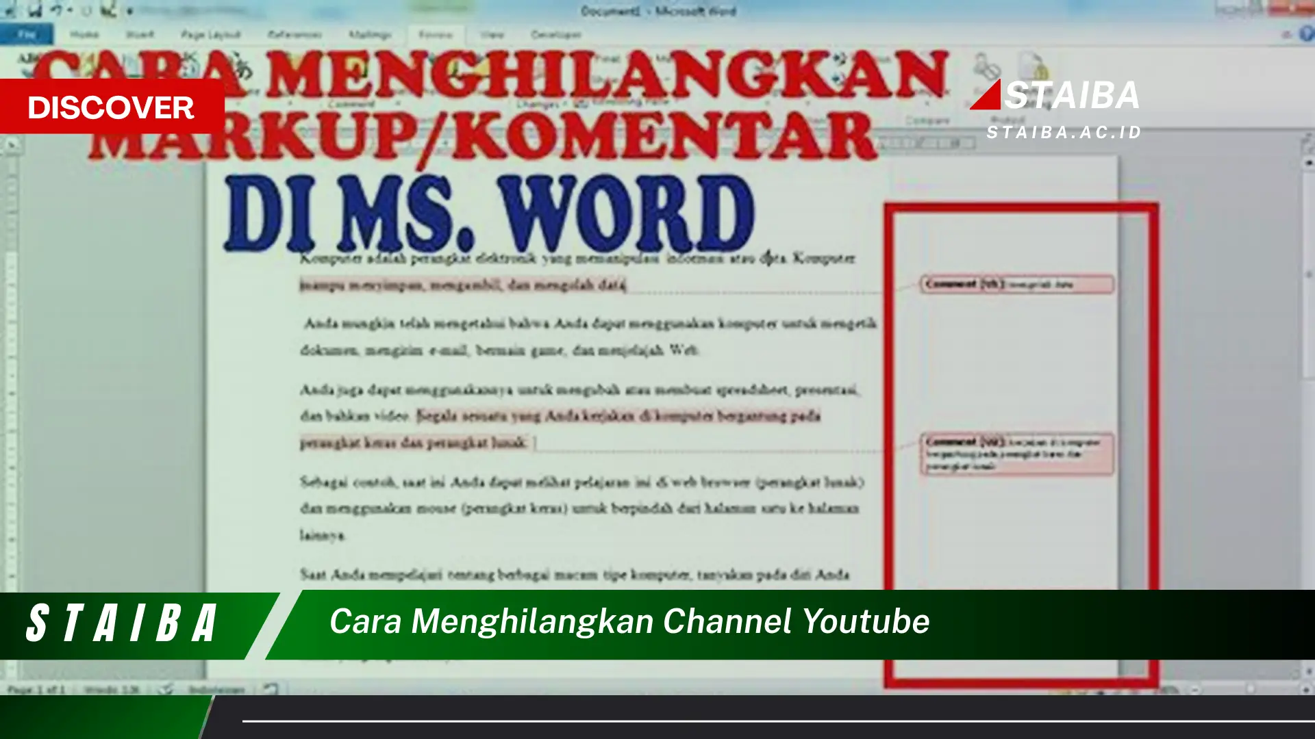 cara menghilangkan channel youtube