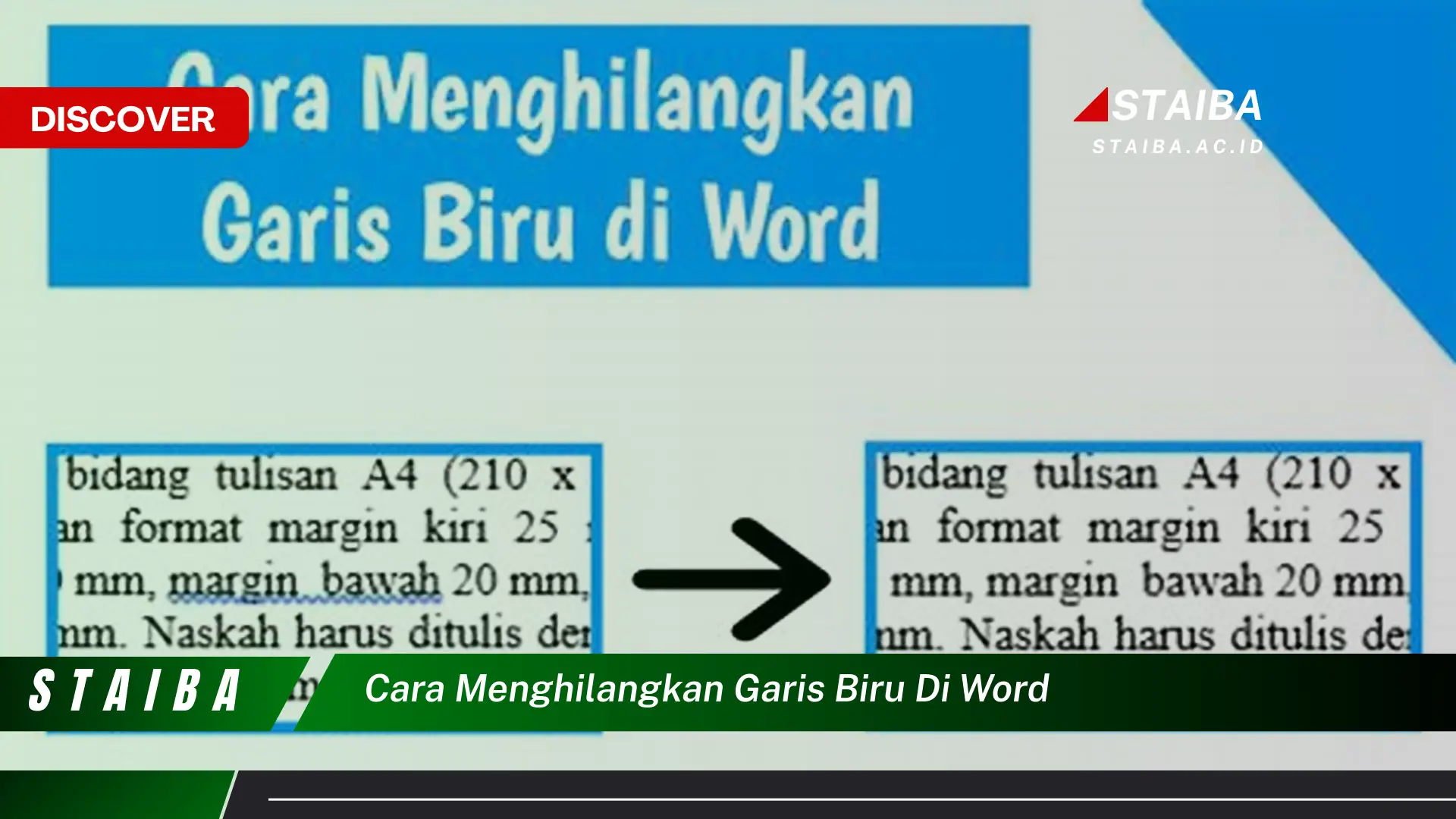 cara menghilangkan garis biru di word