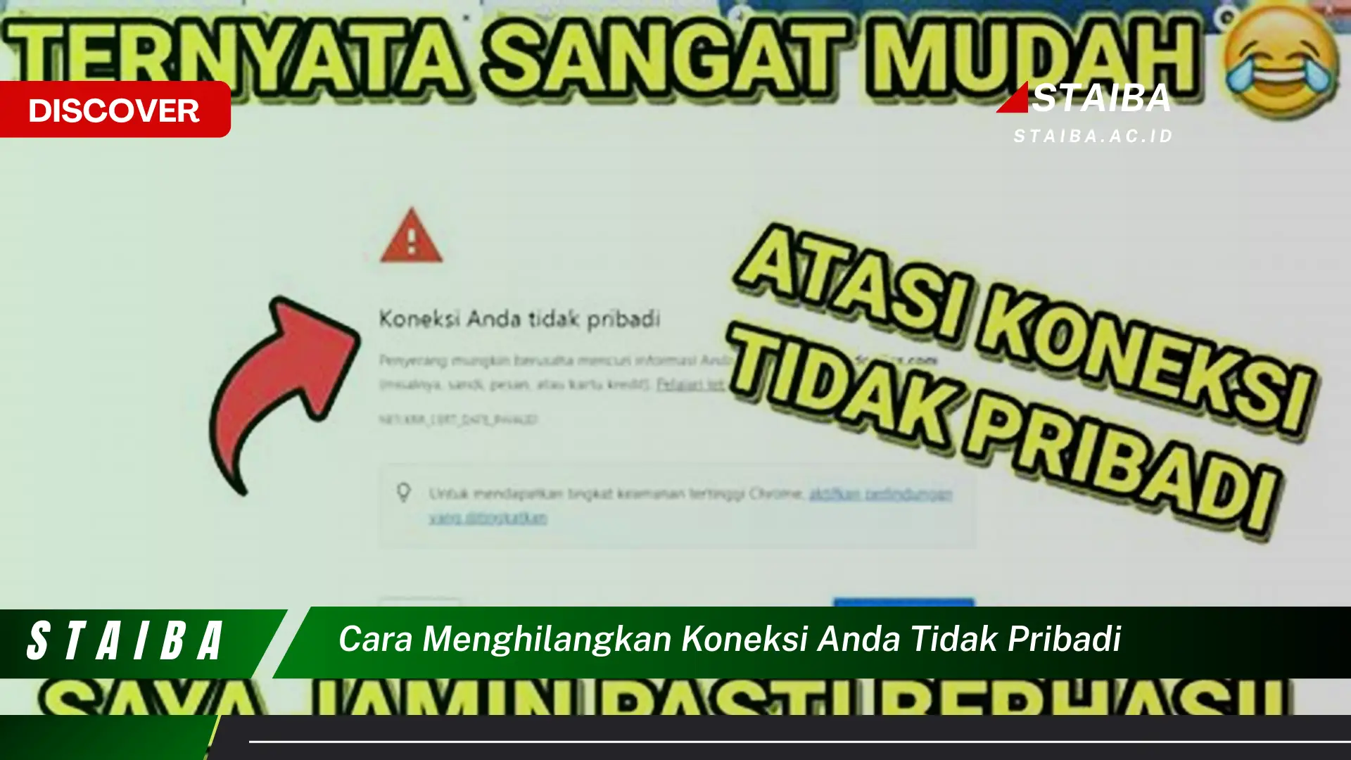 cara menghilangkan koneksi anda tidak pribadi