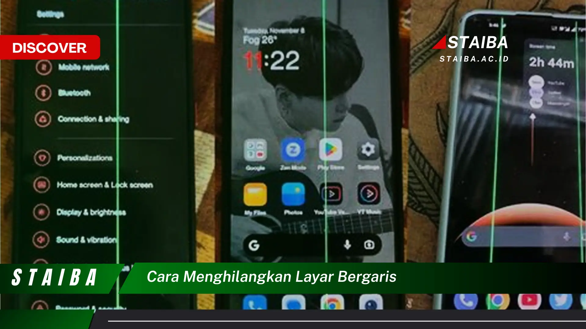 cara menghilangkan layar bergaris