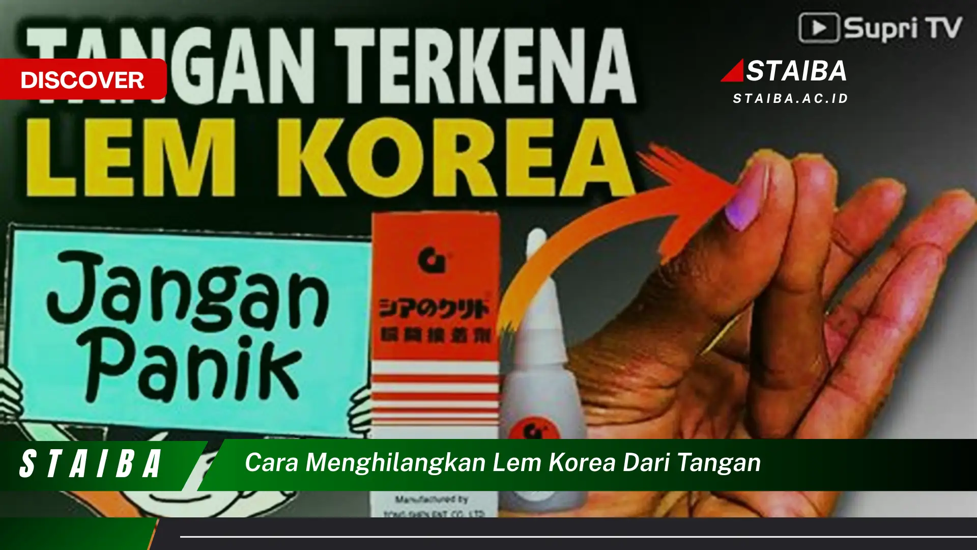 cara menghilangkan lem korea dari tangan