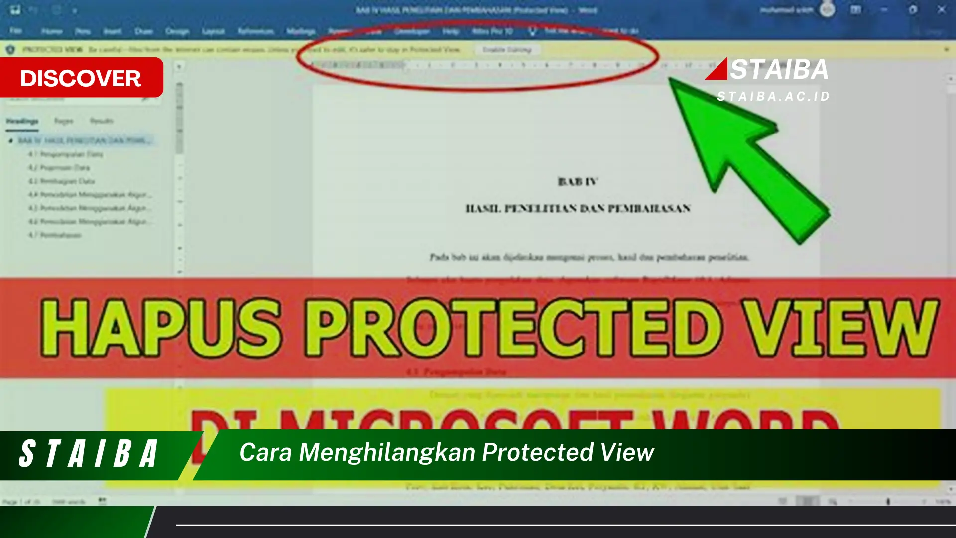 cara menghilangkan protected view