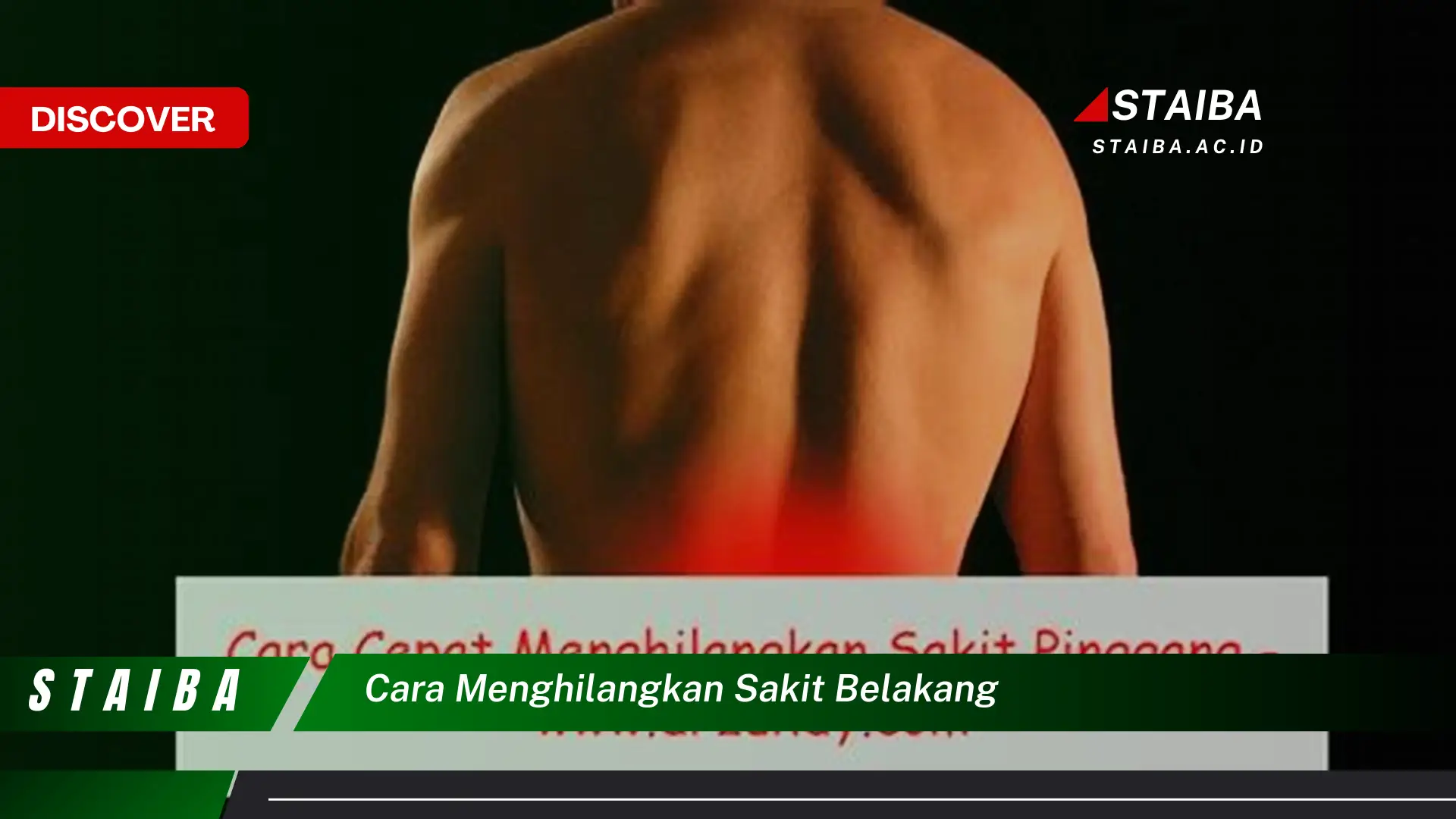 cara menghilangkan sakit belakang