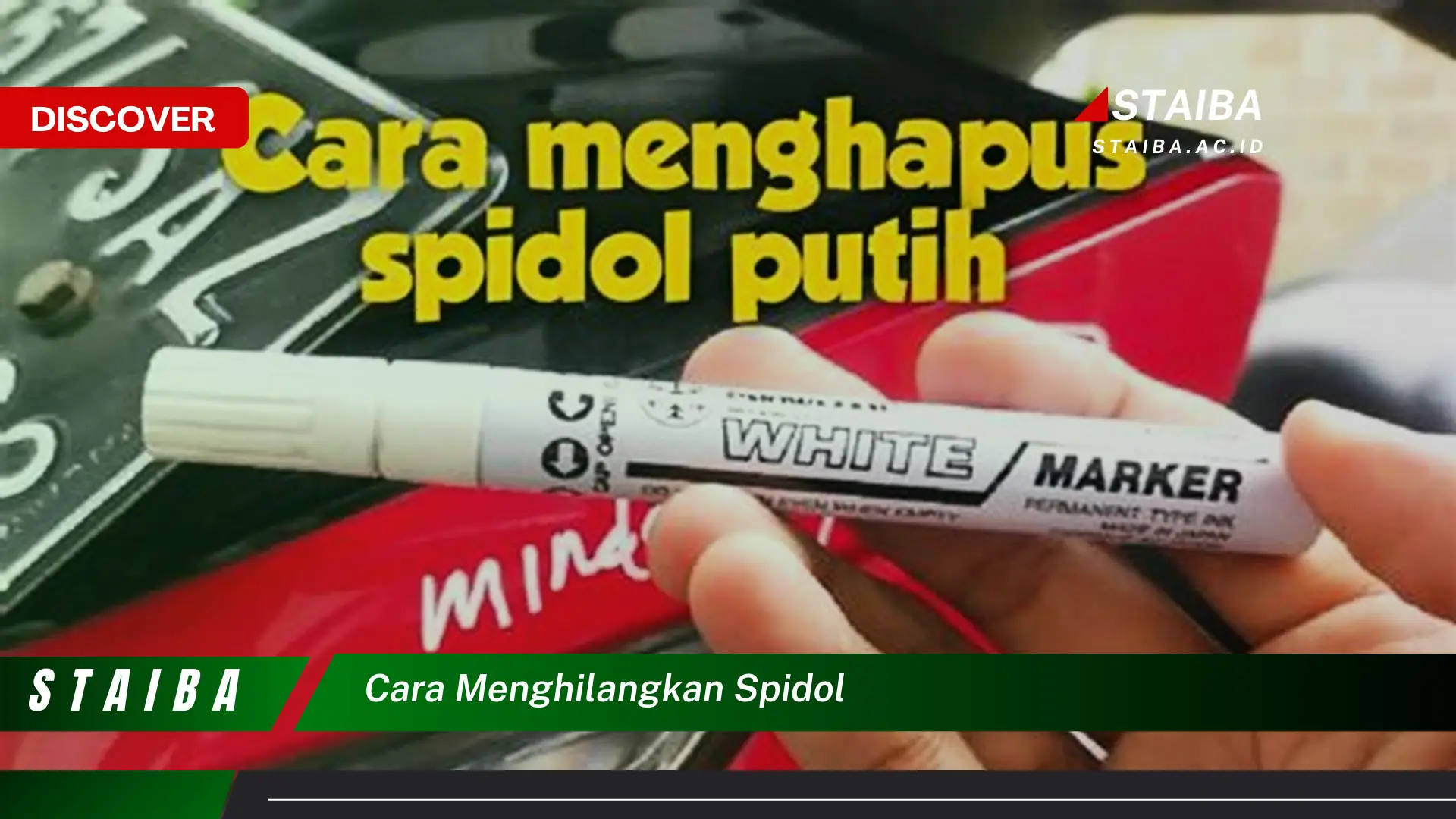 cara menghilangkan spidol