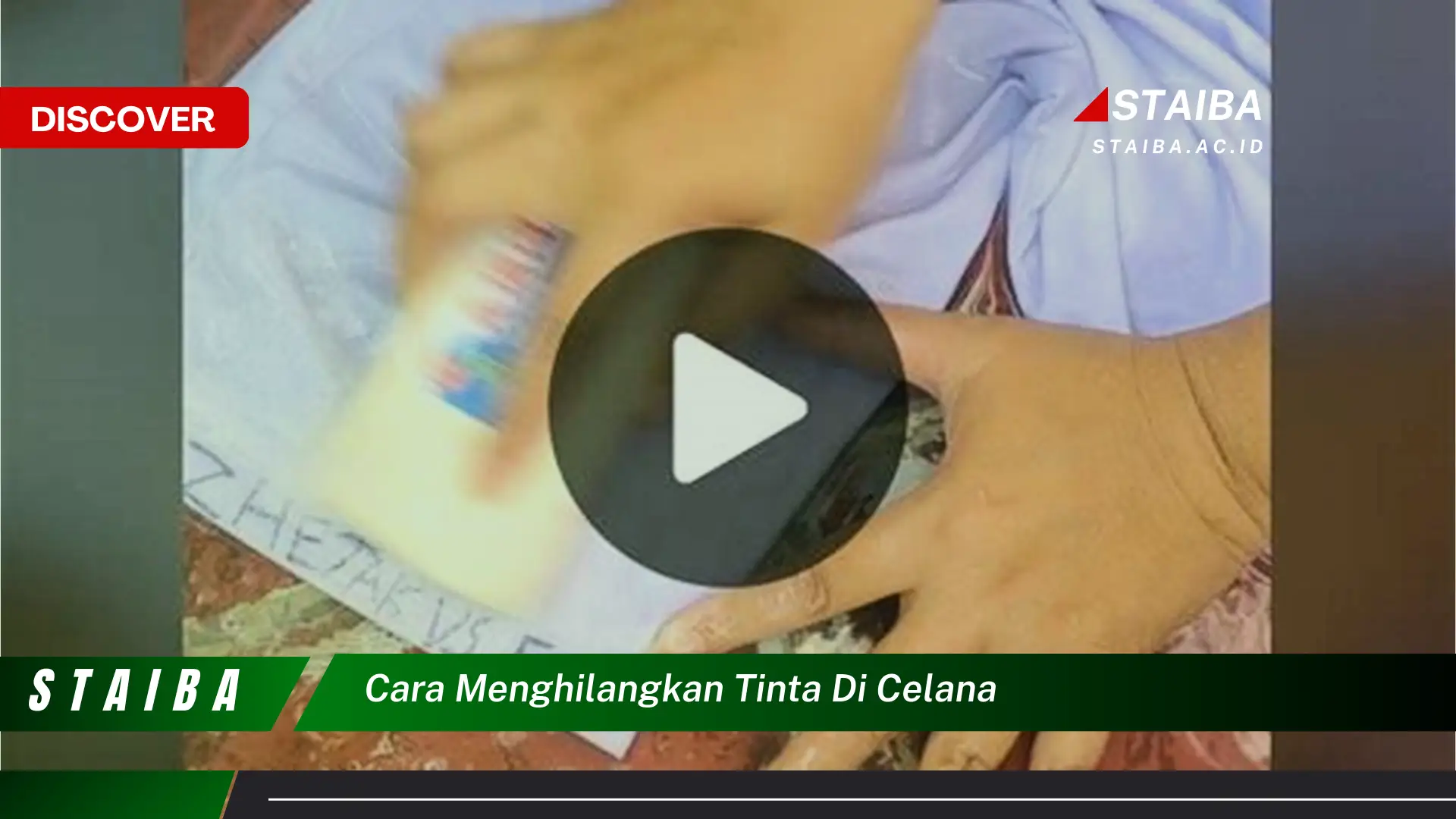 cara menghilangkan tinta di celana