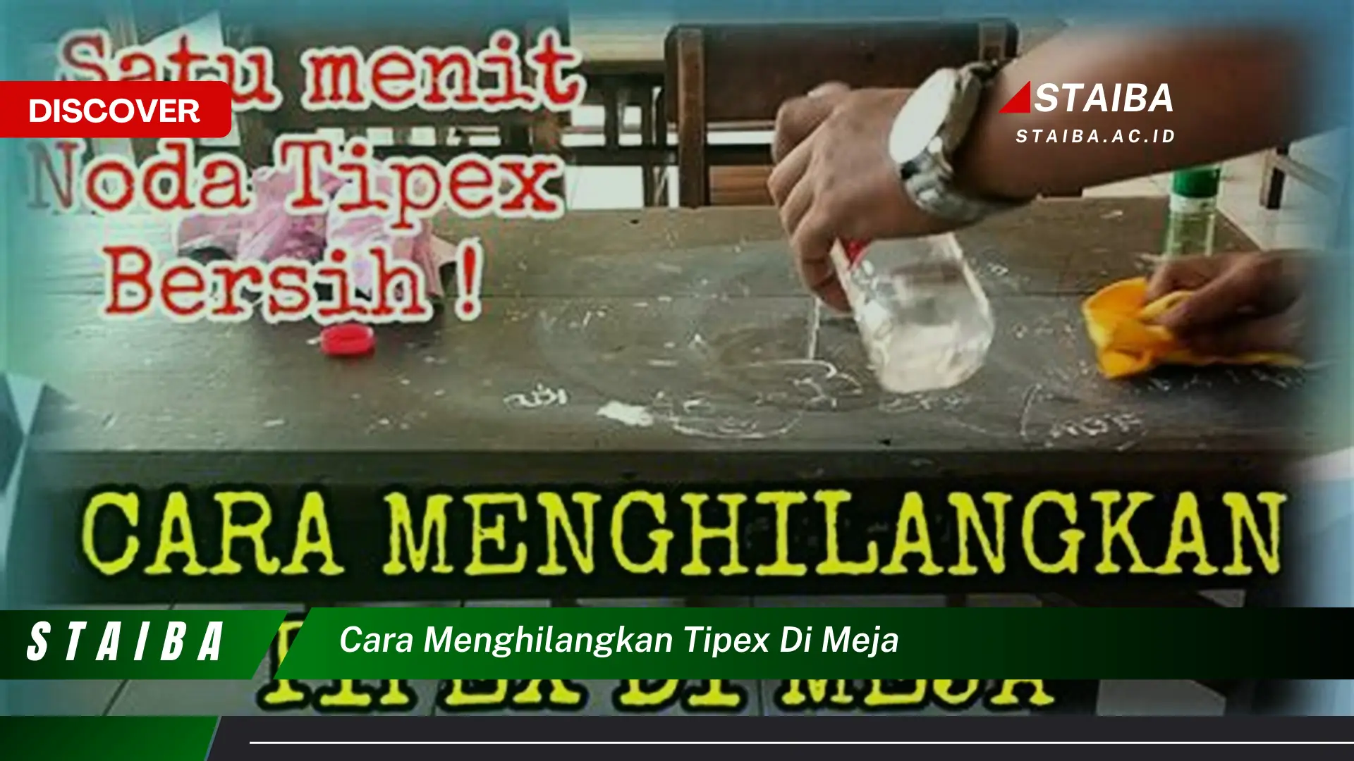 cara menghilangkan tipex di meja