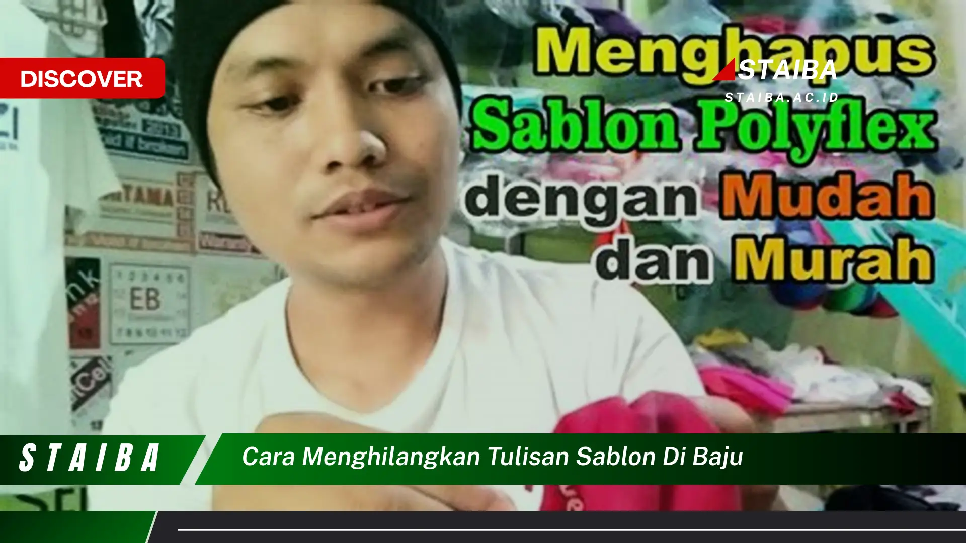 cara menghilangkan tulisan sablon di baju